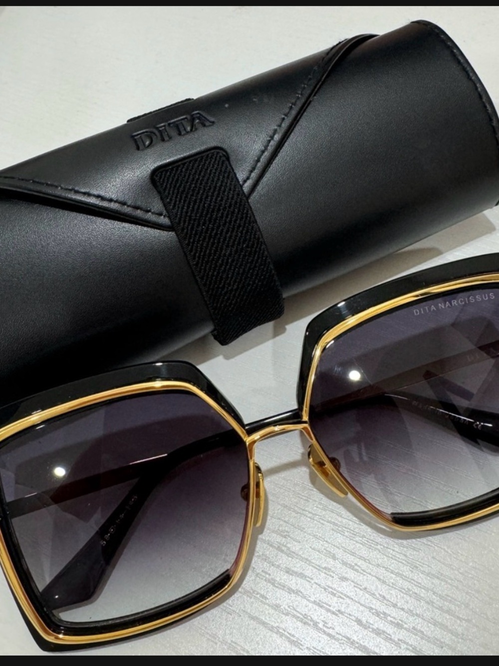 DITA Narcissus Sunglasses - Yellow Gold / Grey & Clear Gradient Lenses